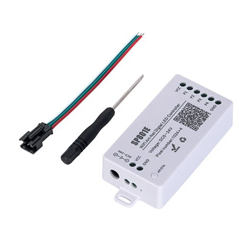 SP801E Wifi Art-Net LED Controller LED Matrix Panel Module WS2812B WS2811 Light Strip Wireless Control DC5-24V-AD23