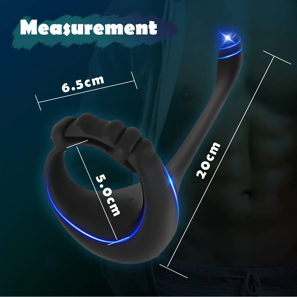 3 In 1 Vibrator Penis Cock Ring Male Prostate Massager Wireless Remote Anal Butt Plug Masturbator Cockring Sex Toy for Men Adult