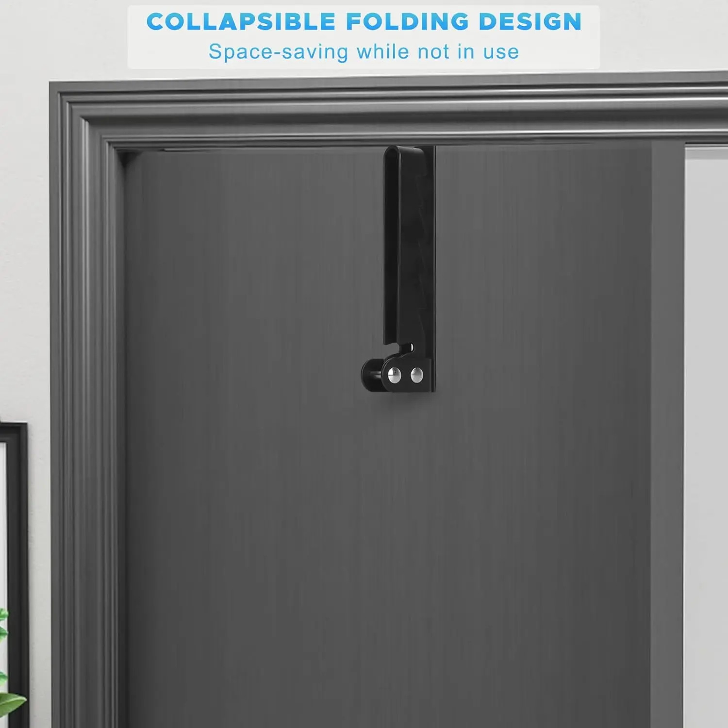 1/2PC Collapsible Hooks Over-Door Coat Rack Creative Space-Saving Drying Laundry Rack Rustproof Door Organizer Rack Apartment 
