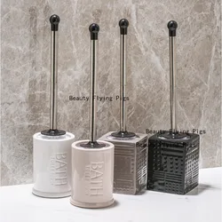 Ceramic Toilet Brush Set Squar Toilet Brush Base Long Handled Toilet Brush Toilet Cleaning Tools home Bathroom Accessories