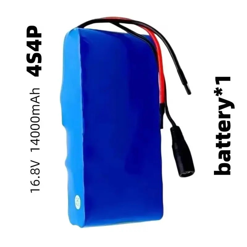 2026 New 4S4P 14.8V 14Ah 18650 lithium battery pack 16.8V LED night fishing light heater miner's light amplifier battery