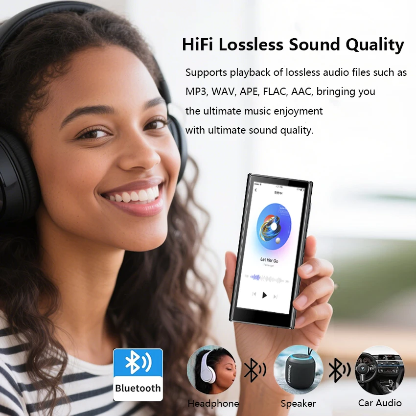 80 جيجابايت (16 جيجابايت + 64 جيجابايت) 3.99 بوصة مشغل MP3 أندرويد 13.0 مشغل MP3/MP4 مع بلوتوث 5.0 واي فاي، راديو FM، كتب إلكترونية، سبوتيفي، مسموع، باندور #4