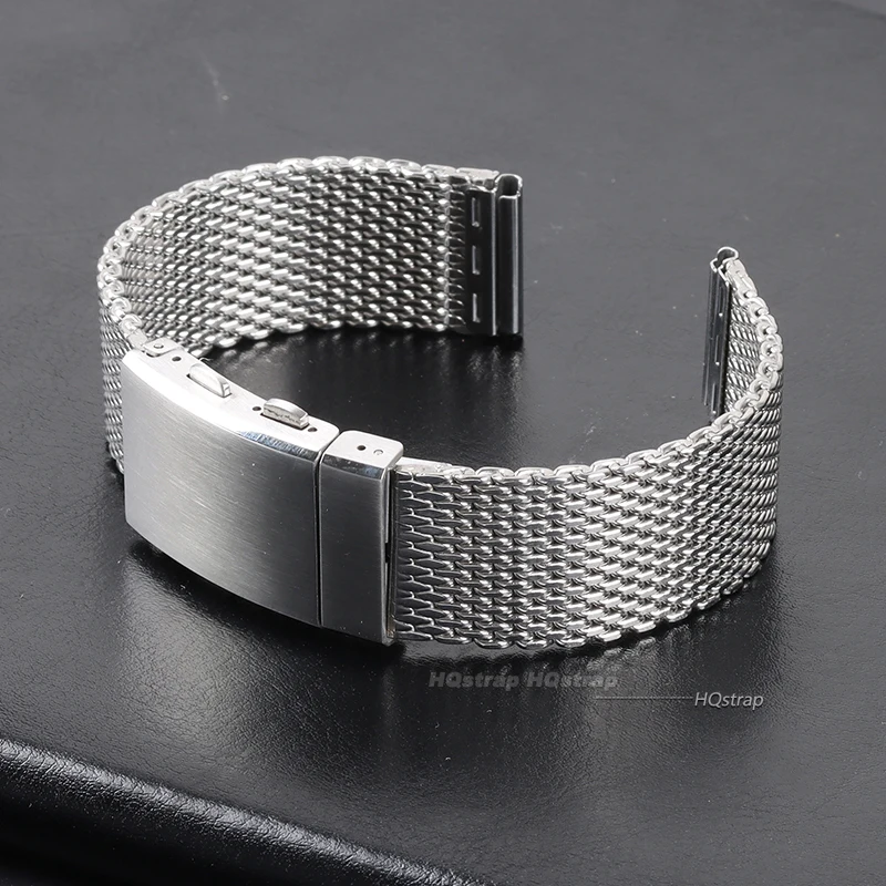 18mm 20mm 22mm Milanese Mesh Bracelet for Omega Band Adjustable Folding Buckle Men Luxury Business Stainless Steel Wristband