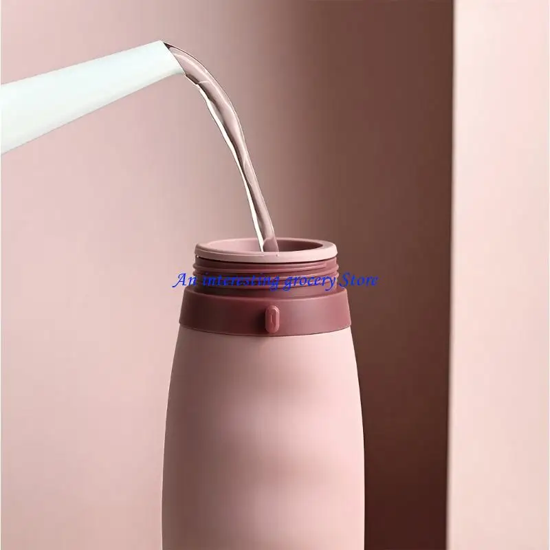 652D User Friendly Silicone Folding Cup Drinking Bottle Perfect for Outdoor Activity Enthusiasts Leakproof and Easy Cleaning