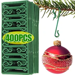 50/400Pcs Mini Plastic Christmas Hook S-Shaped Xmas Tree Ball Pendants Ornament Hanging Hanger DIY Navidad Home Party Decoration