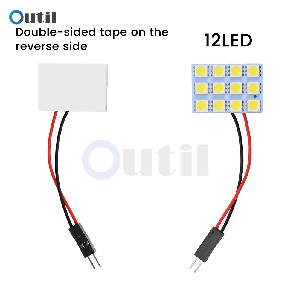 DC12V 5050 LED Reading Bulb LED Panel Dome Light for Car Interior Light Trunk Light Reading Light Side Door Light Step Light