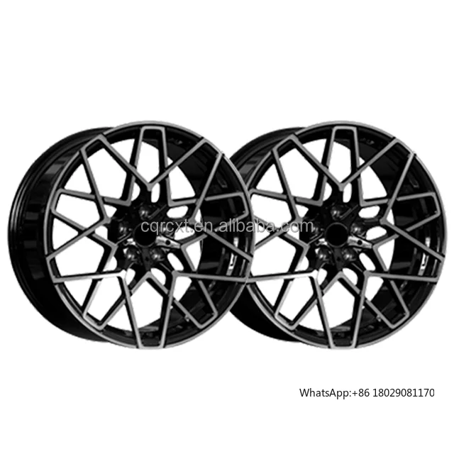 

RCSR Bright Black Car Rim Modified Aluminum Alloy Wheel Custom 5x112 17 18 19 20 21 22 Inch wheel 17 18 19 20 21 22 5x112 5x120