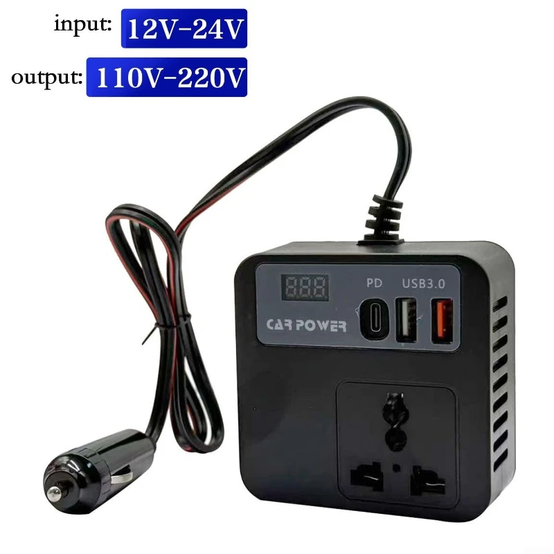 Portable Multifunctional Vehicle Power Conversion Board Car Power Converter for Truck and All Types of Vehicles Vehicle Inverter