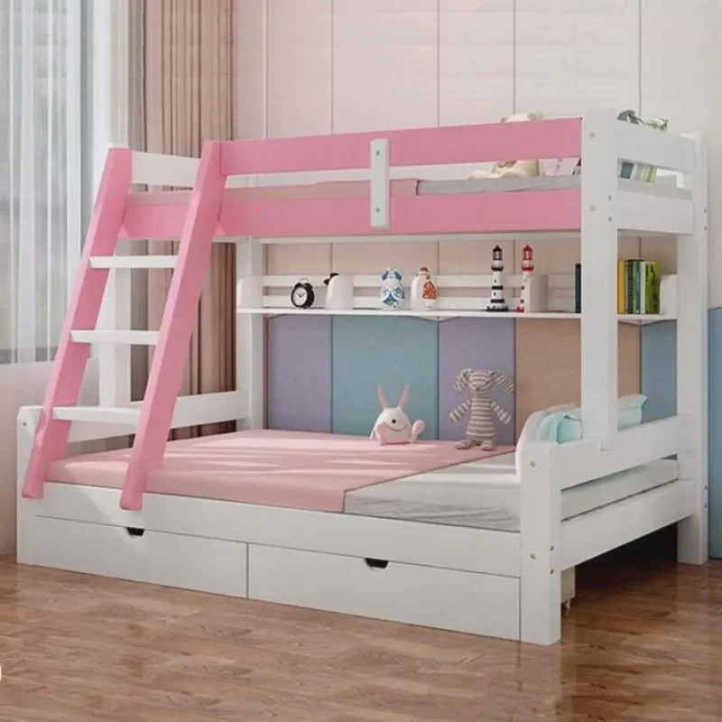 Upper and lower beds All solid wood children j children's mother bed Bunk bed Two-layer adult high and low bed Upper and lower