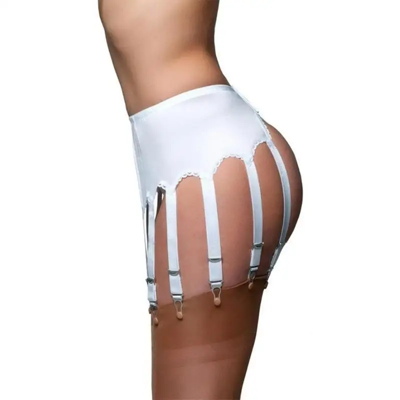 Cintos liga/cinto suspensório sexy com 10 alças clipe plástico para meias/lingerie feminina (cinto liga vende apenas)