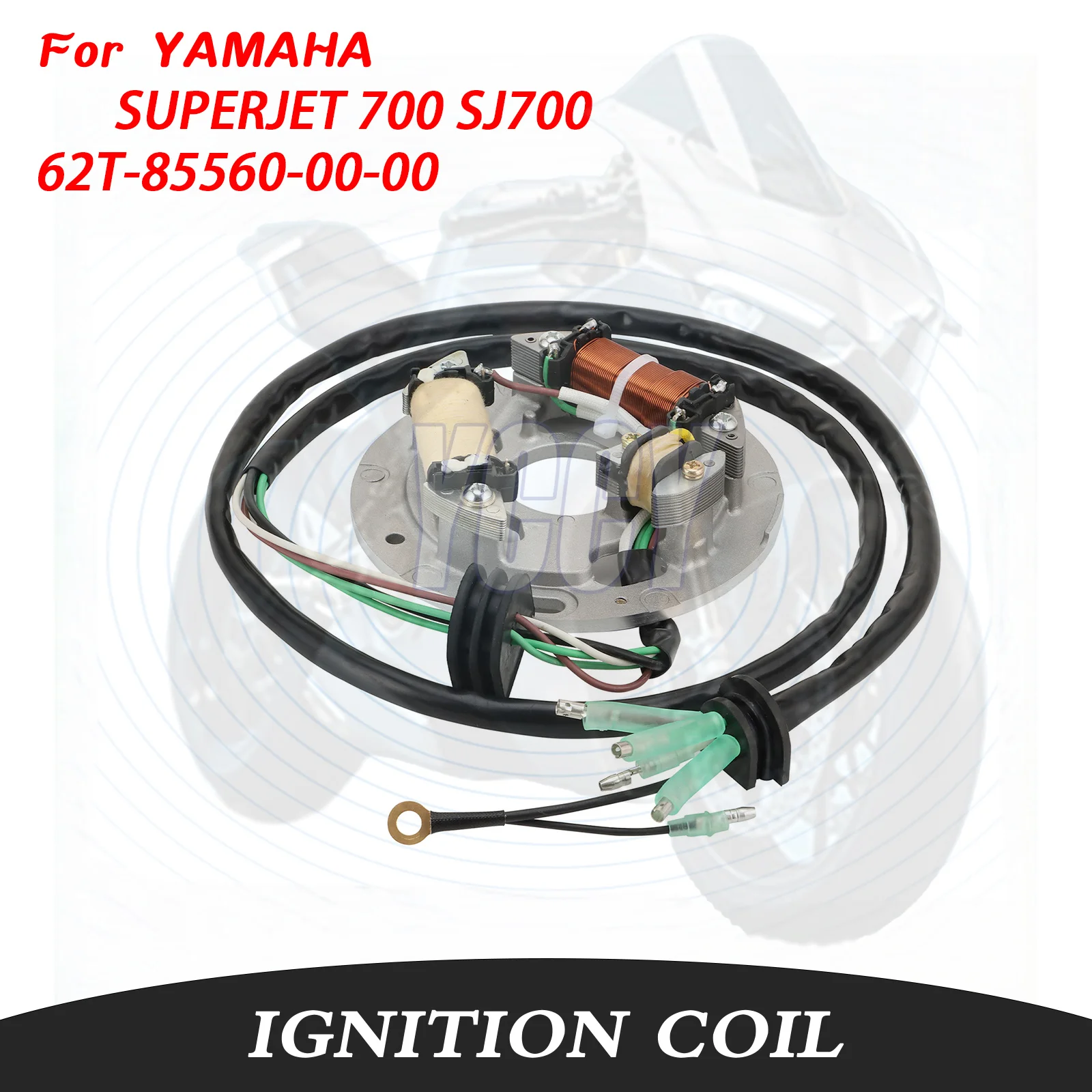 62T-85560-00-00 Motorcycle Ignition Stator Coil For YAMAHA SUPERJET 700 SJ700 WRA650 WRB650 WAVE BLASTER 700 WB700 1990-1995