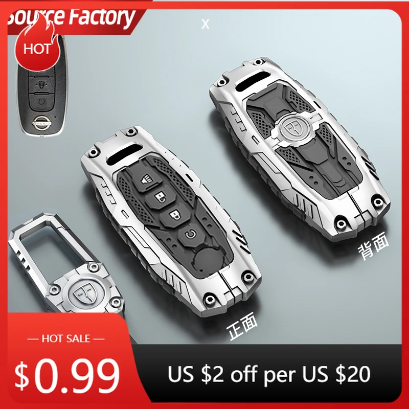 

Car Stickers Car Zinc Alloy Key Case For Nissan Versa Maxima Rogue Armada Sentra Qashqai X-Trail 2/3/4/5Buttons 2022 2023 2