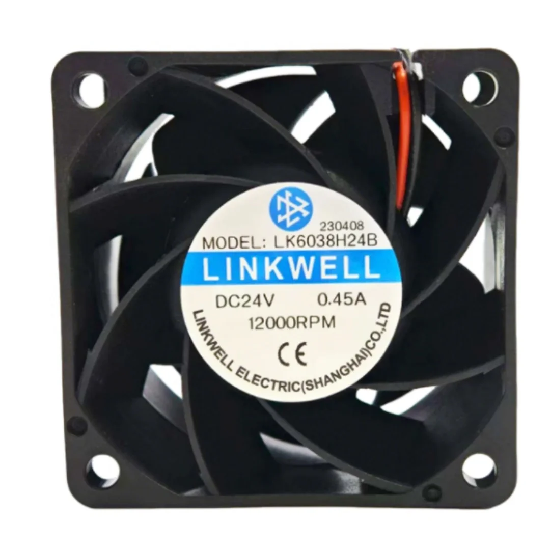 

LINKWELL LK6038H24B DC 24V 0.45A 60x60x38mm 2-Wire Server Cooling Fan