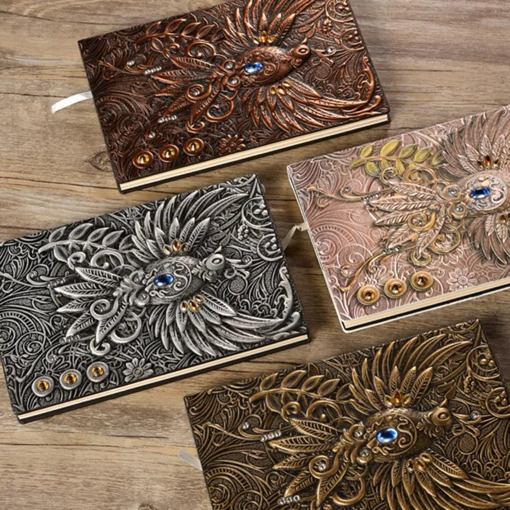 Writing Journal European Style Travel Journal with Durable Faux Leather Cover for Plans Organization Retro Notebook