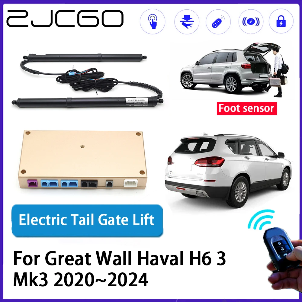 

ZJCGO Car Auto Trunk intelligent Electric Tail Gate Lift Automatic Tailgate Opener for Great Wall Haval H6 3 Mk3 2020~2024