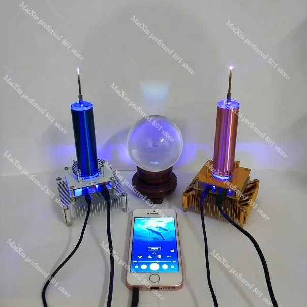 Music electric music Tesla coil air lighting TSL arc ion induction windmill wreath 24V ion horn