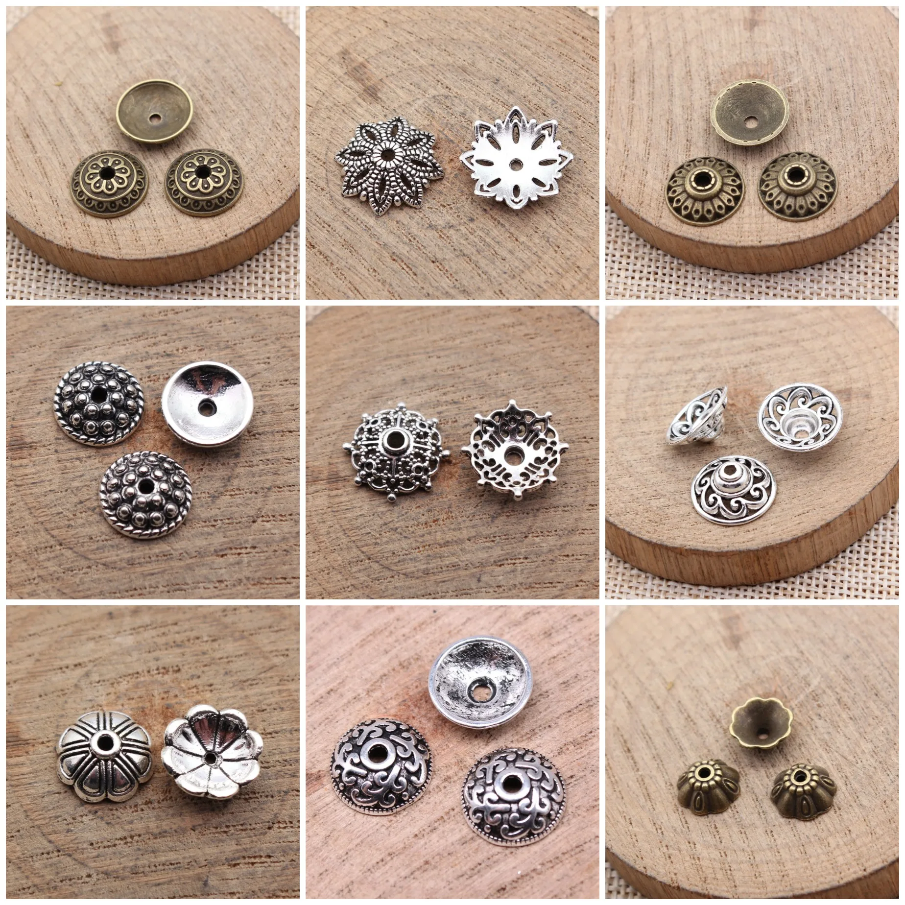 Classic Flower Bead Cap End Caps Spacer Beads Jewelry Accessories For DIY Handmade Craft Making Wholesale