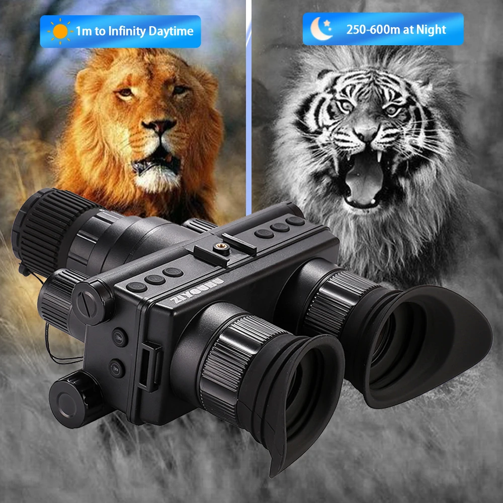 OHB-R5  Tacticle Flashlight Head Mounted Video Camera &1080P HD Night Vision Digital Binoculars 600M Long Range Hunting with IR