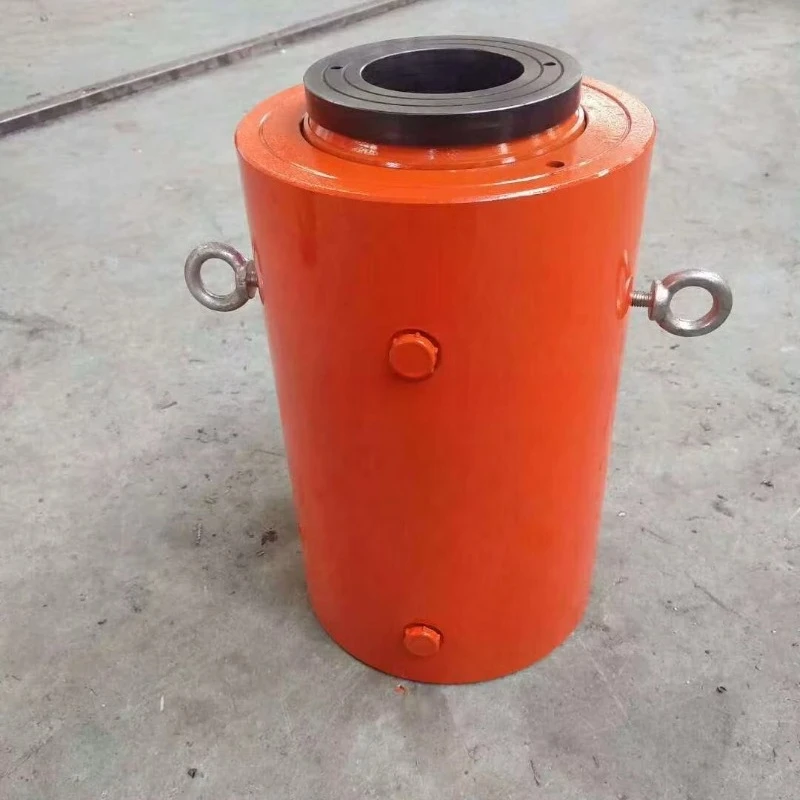 100 Tons Capacity Double Acting Spring Return Heavy Duty Hollow Hydraulic Cylinder
