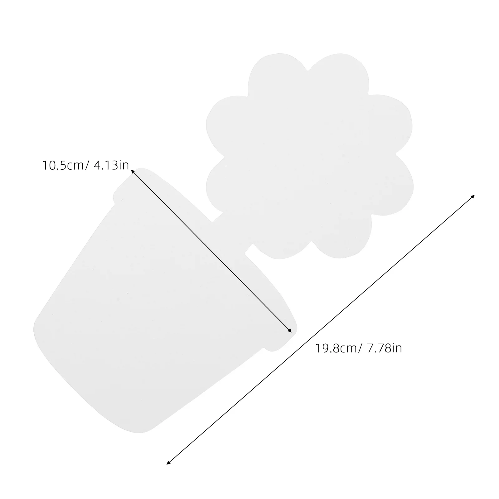 20 قطعة من الورق المقوى DIY على شكل أصيص زهور غير مطلي فارغ من ورق بونساي مستلزمات تلوين اللوحة للأطفال