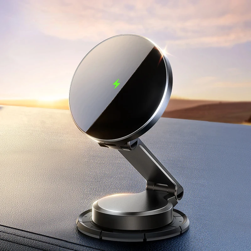 

tynae Magnetic Car Mount N55 Strong Magnet 15W Wireless Charging 360° Rotation Foldable Phone Holder Fast Car Charger JR-ZS408
