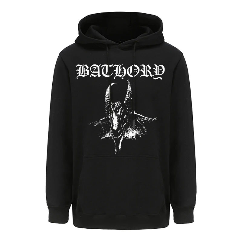 Vintage Mens Hoodies Bathory Hoody Tops Heavy Metal with Hooded Y2k Vintage Hip Hop Streetwear Hoodie Oversized Sweatshirts