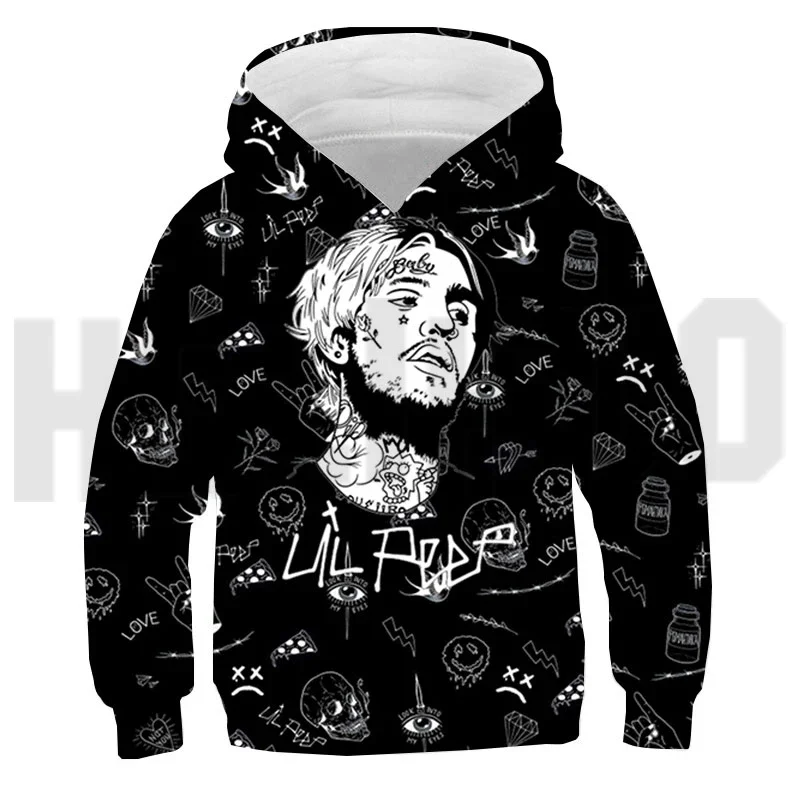 

3D Print Lil Peep Streetwear Casual Anime Hoodie Cosplay Costume Rapper Lil Peep Oversized Pullovers Boys Girls Hip Hop Clothes