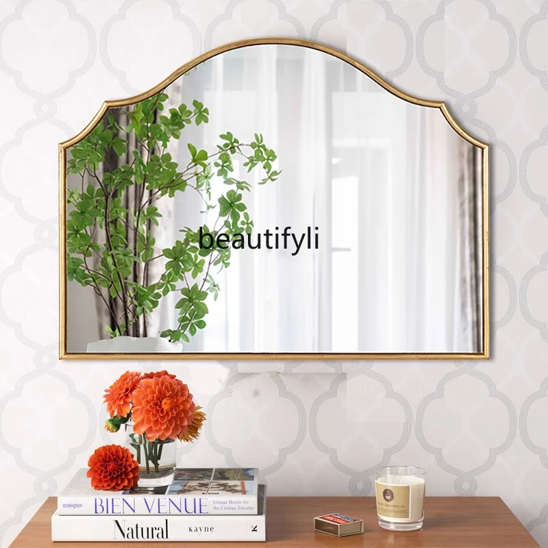 Nordic dressing bathroom mirror smart defogging mirror European style simple restaurant entrance decorative mirror