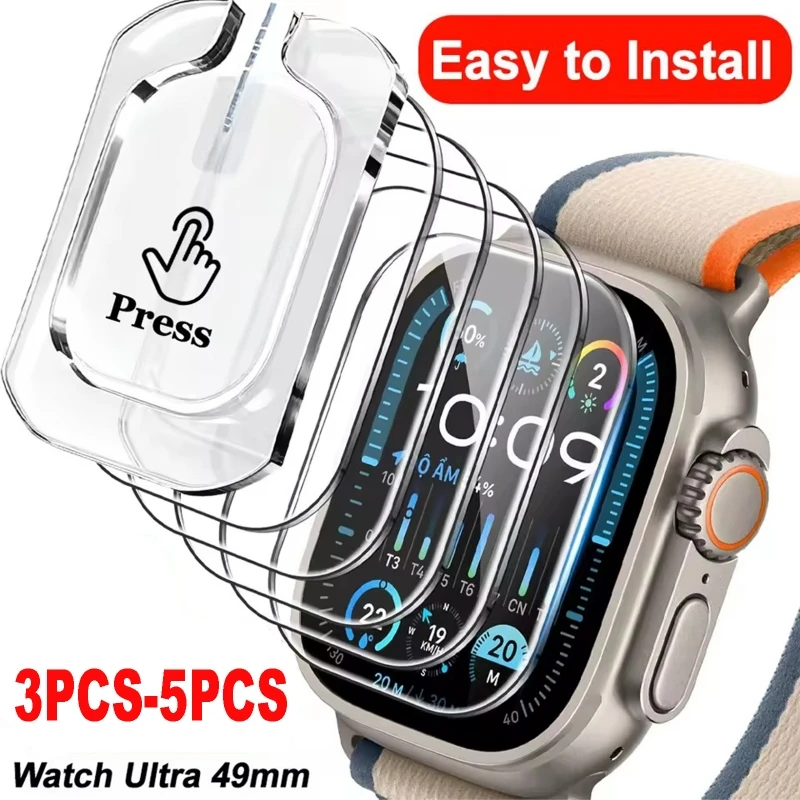 

Tempered Glass for Apple Watch Ultra 3 2 1 49mm Anti-Scratch Screen Protector IWatch Ultra Seconds Installation Protective Film