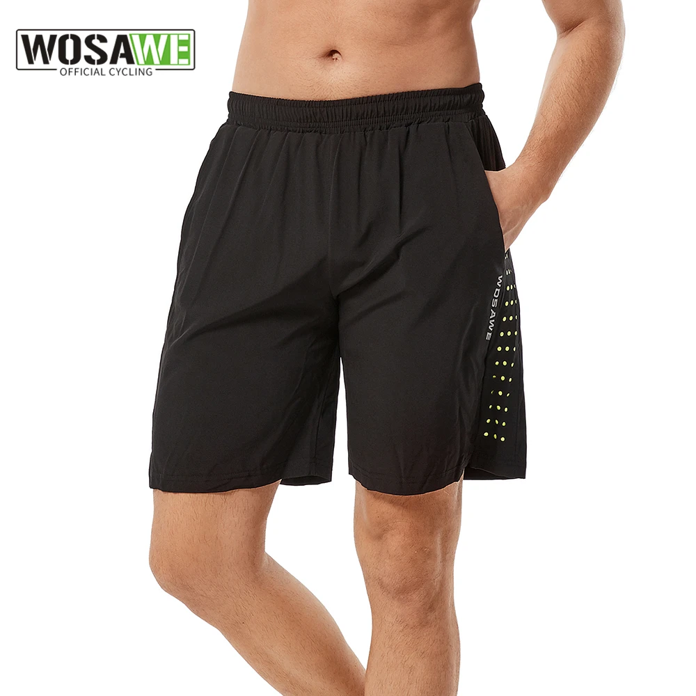 WOSAWE Men's Cycling Shorts Loose Fit with inner Gel Pad Shockproof Padded Shorts MTB Mountain Bike Shorts Riding Short Trouser