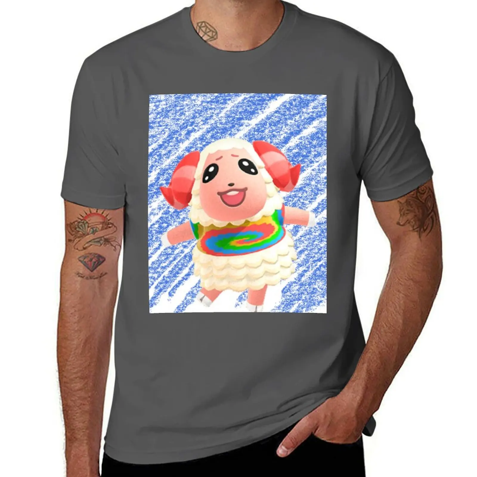 

Dom Sheep T-Shirt t shirts cotton 100% t shirts for man slim fit man t shirt summer T-Shirt