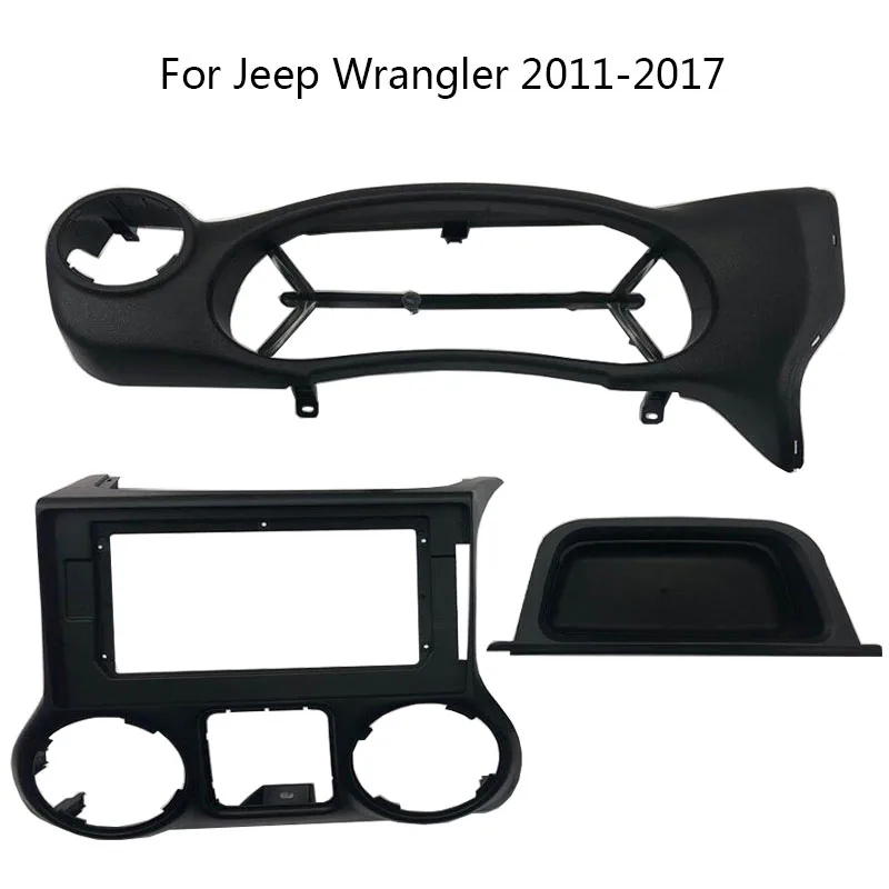 

2 Din Android Head Unit Car Radio Frame Kit For JEEP Wrangler 2011-2017 Auto Stereo Dash Plastic Panel Fascia Trim Bezel