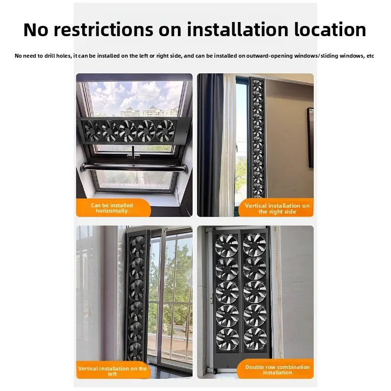 Install sliding window exhaust fan, strong silent speed regulation indoor smoke exhaust artifact