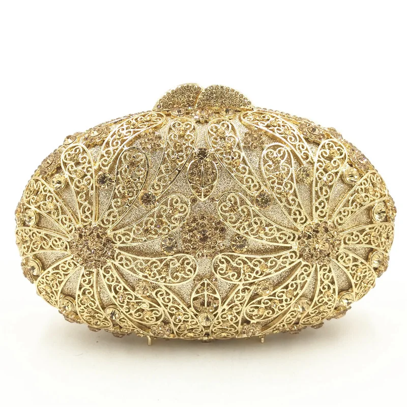 Women Flower Evening Bags Bridal Wedding Rhinestone Floral Handbags and Purses Formal Party Clutch