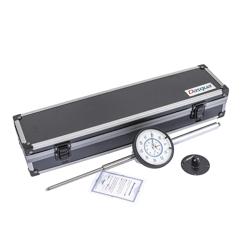 Dasuqa 0-100mm Large Range 0.01 Graduation Lug Back Jeweled Bearing Dial Indicator Measuring Tool