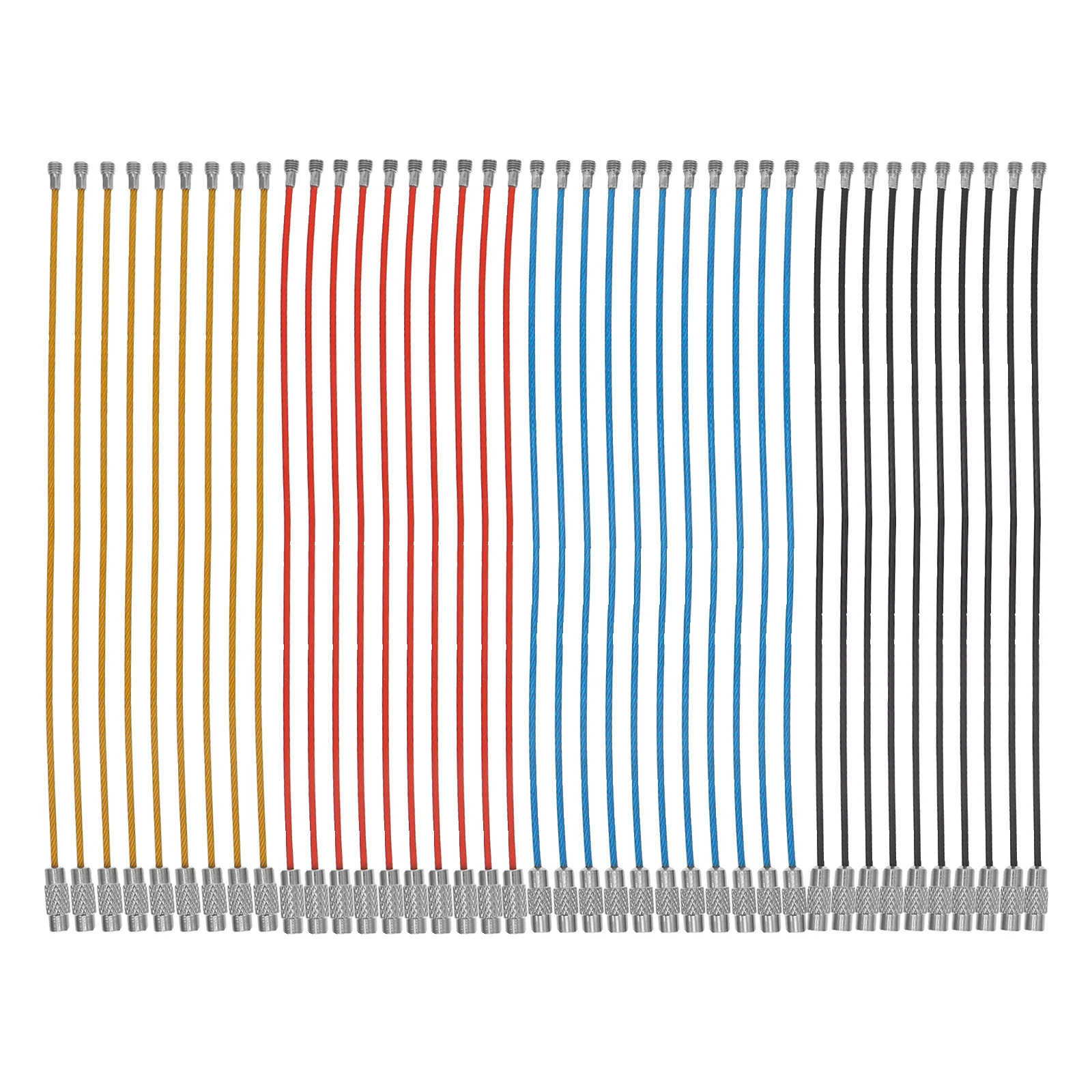 

50 Pcs Key Ring Wire Electric Luggage Labels Suitcases Steel Cable Rings Travel Accessories Bright Colors Strong Sturdy