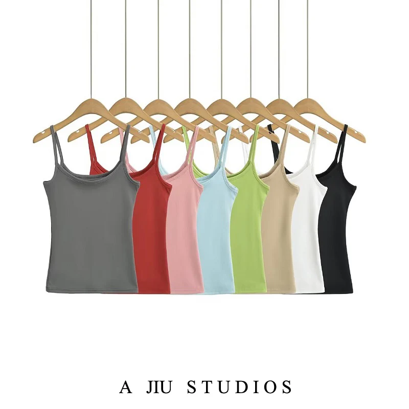 

Extended Length Svel U-Ne Strap Vest Women's Slim Fit Inner And Outer Wear Summer Hot Girl Top Versatile Basic Sle