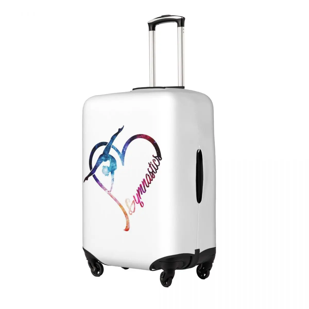 

Galaxy Gymnastics Heart Suitcase Cover Protection Elastic Travel Luggage Protector Covers for 18-32 Inch