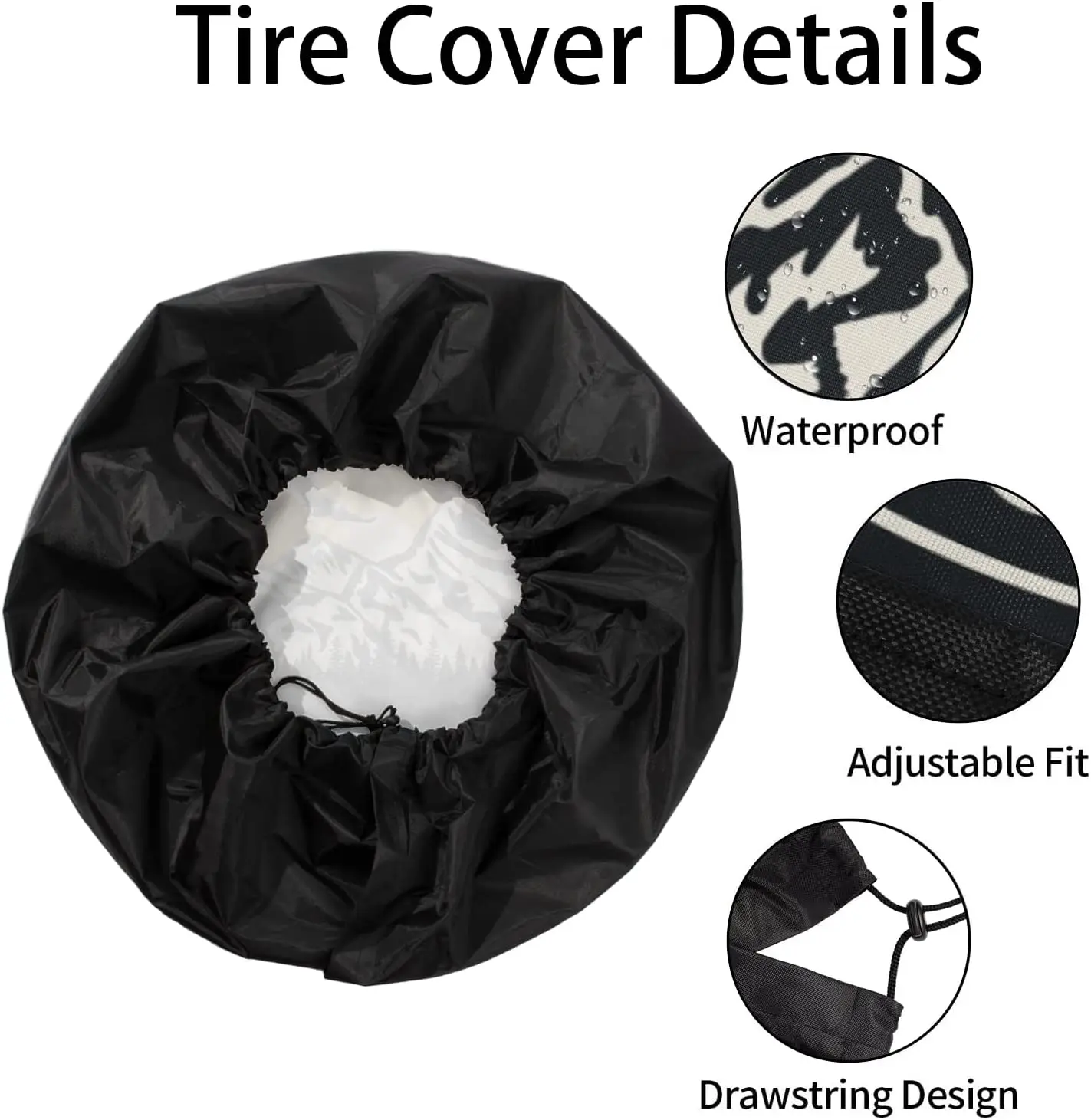 Mountains Adventure Awake The Soul Spare Tire Cover Wheel Protectors Weatherproof DustProof UV Sun Universal for Trailer Rv SUV