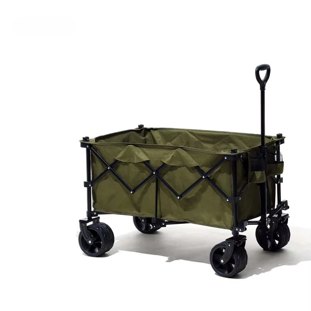 

Складная тележка, 4-сторонняя складная тележка большой емкости для кемпинга и использования на открытом воздухе