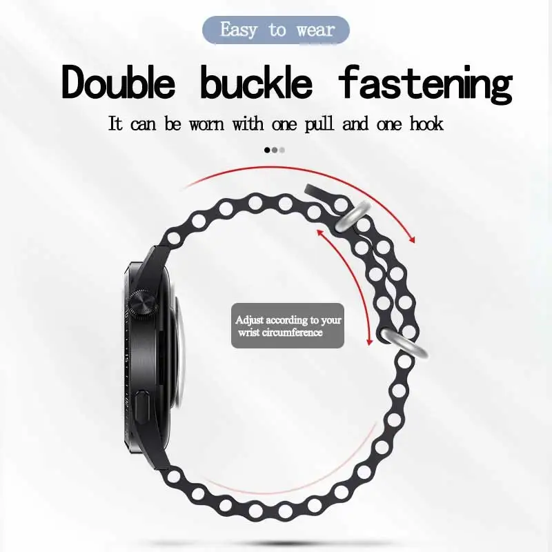 22mm 20mm Strap For Samsung Galaxy Watch 6 4 classic 5 Pro 3 Active 2 Silicone Ocean Bracelet Huawei watch GT 2 2e 3 4 pro band