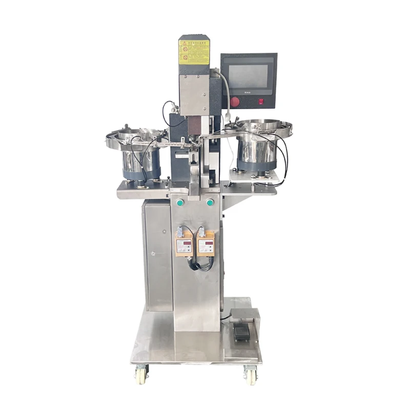 Fully Automatic Pneumatic Mesh Eyelet Riveting Machine Easy to Operate with PLC Components 220V for Shoe Upper Clothes