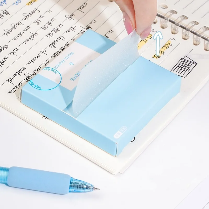 100 feuilles de couleurs nacrées posités bloc-Notes autocollants papier autocollants posté cahier mémo bloc-Notes autocollant de Message extractible
