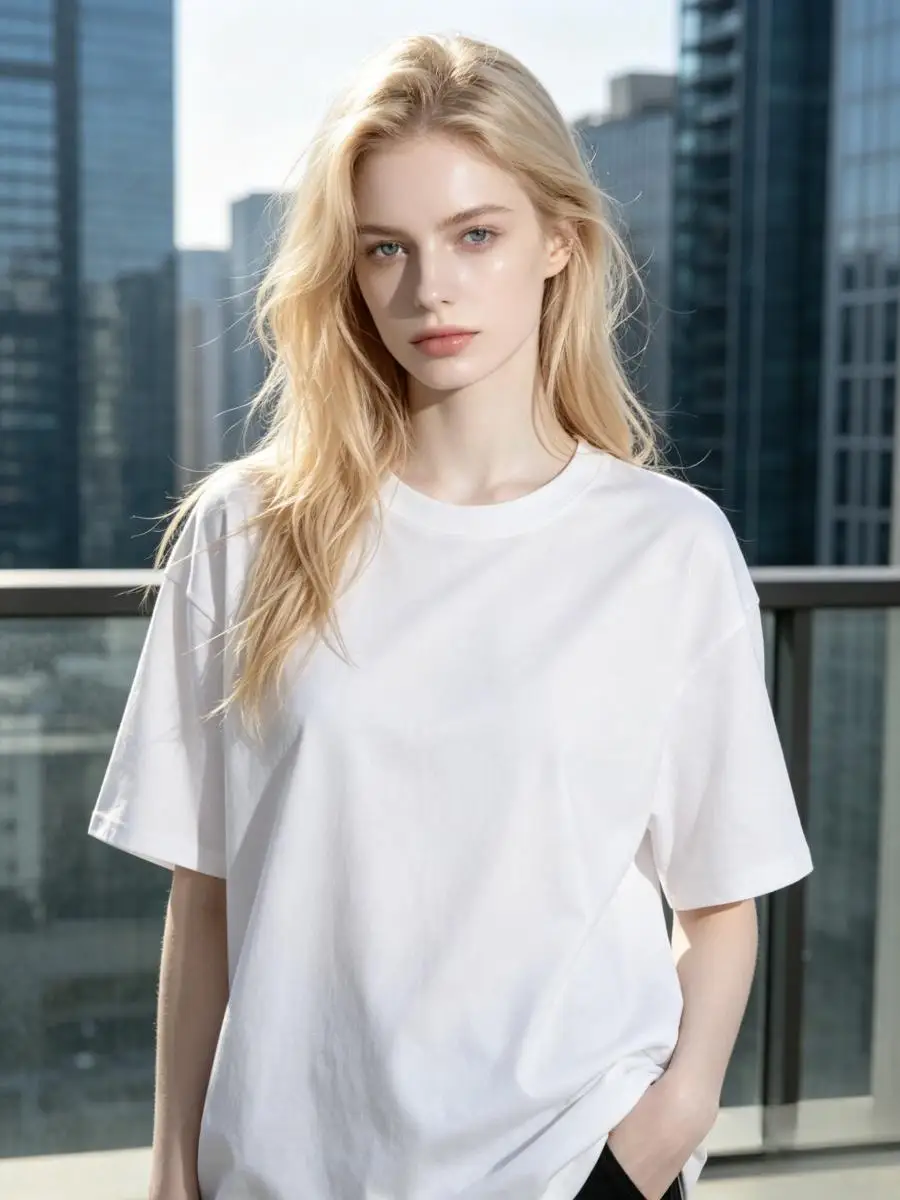 T-Shirts Premium-Qualität Regular Fit Schlicht Urban Vielseitig Elegant Damen-T-Shirt Übergroß Urban Elastisch Modisch Weich