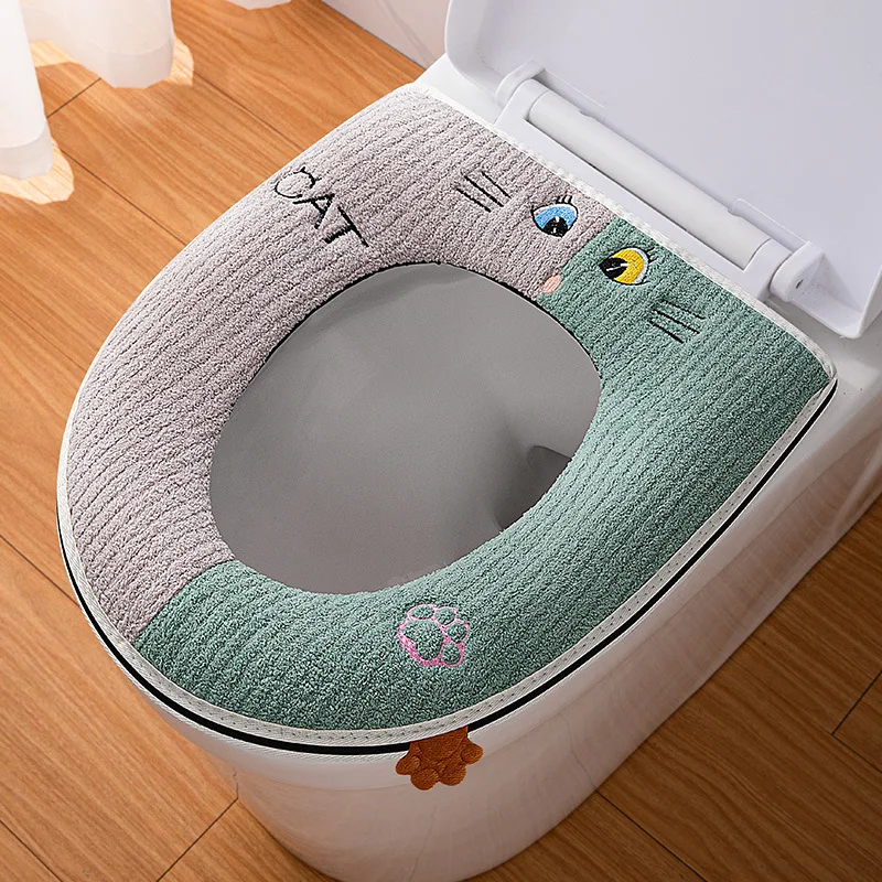 2025 new soft toilet seat pad cushion winter warm WC toilet mat case thickened Four Seasons Universal domestic closestool covers