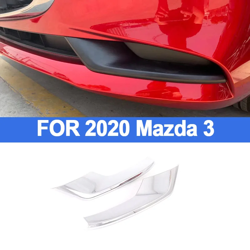 Декоративная накладка на передние противотуманные фары для Mazda 3 2020 года, внешние автомобильные детали для украшения поверхности передних противотуманных фар