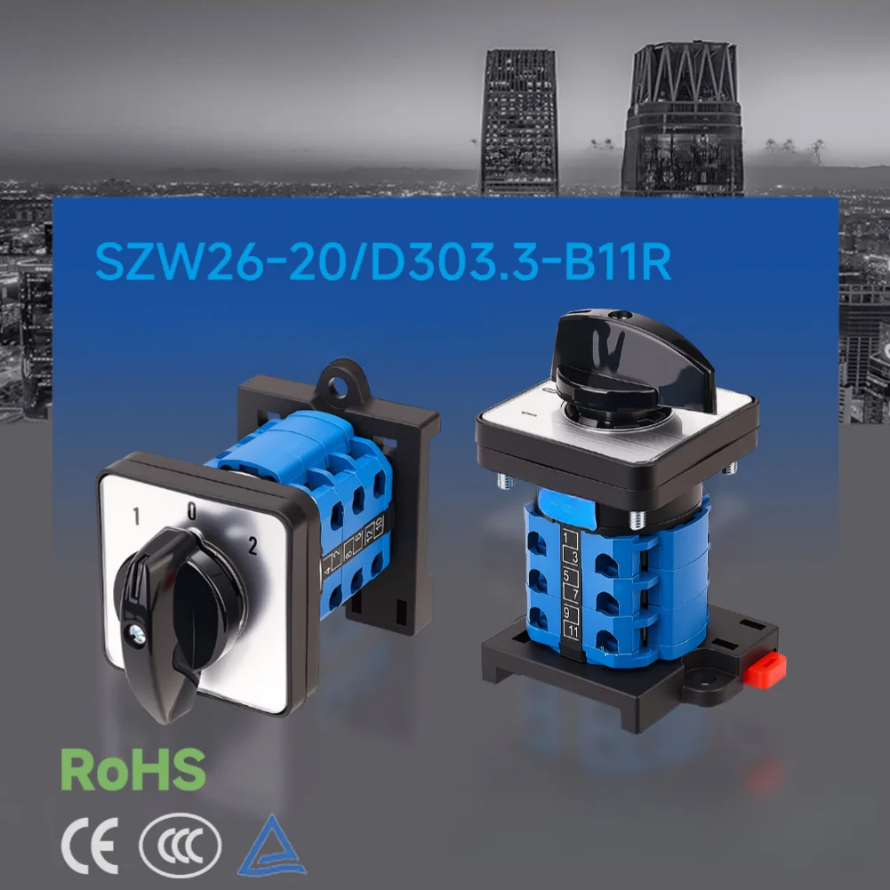 3 Position Switch As Show Changeover Switch 3 Tier Terminals 20A Rated Current 4 Sections Design For Demanding Environments