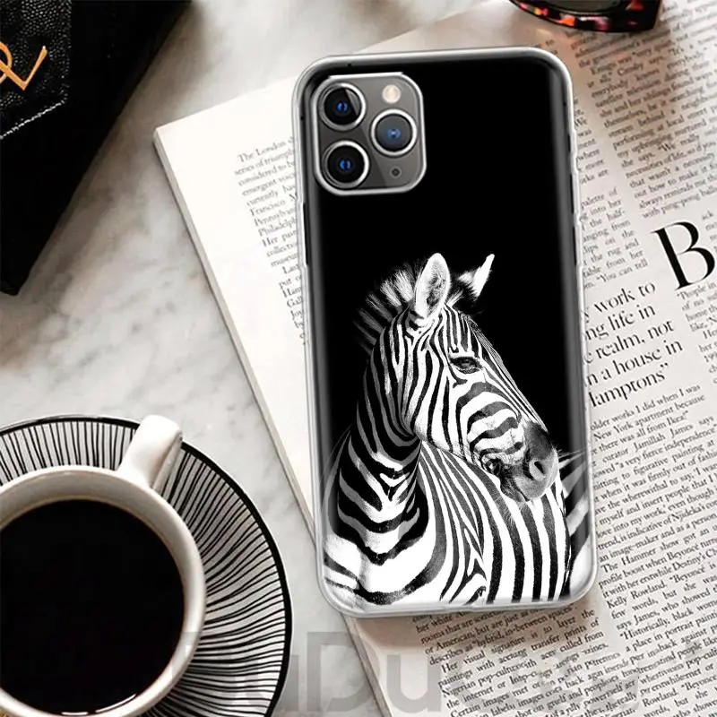 Zebra Stripe Black White Cover For iPhone 16 15 14 13 12 11 Pro Max Apple Phone Case X XS 7 Plus 8 + Art Customized Print Shell  image 2