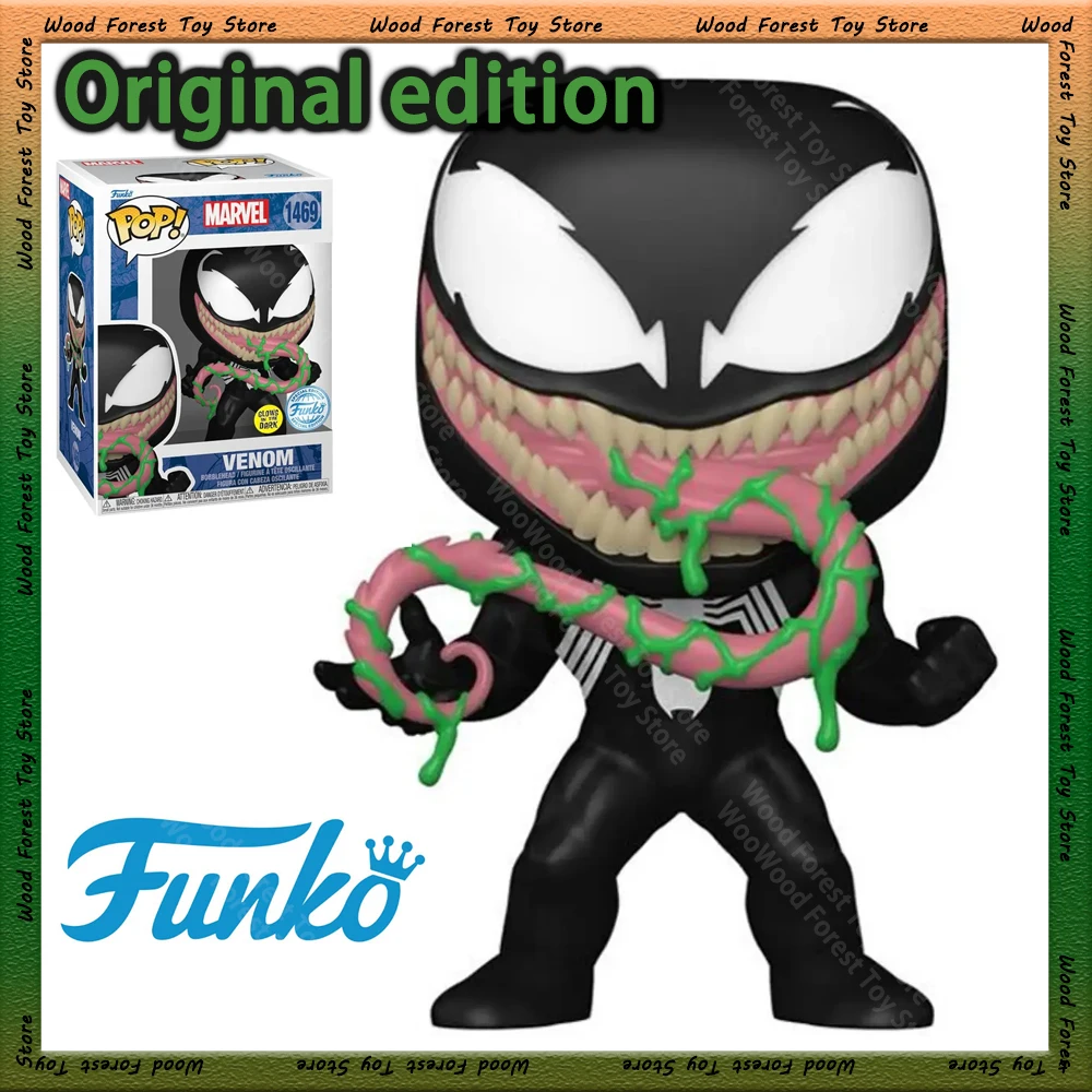 Original Funko Pop Venom Night Light Limited Edition Vinyl Anime Figure Collectible Ornament Statue Model Toy Christmas Gift