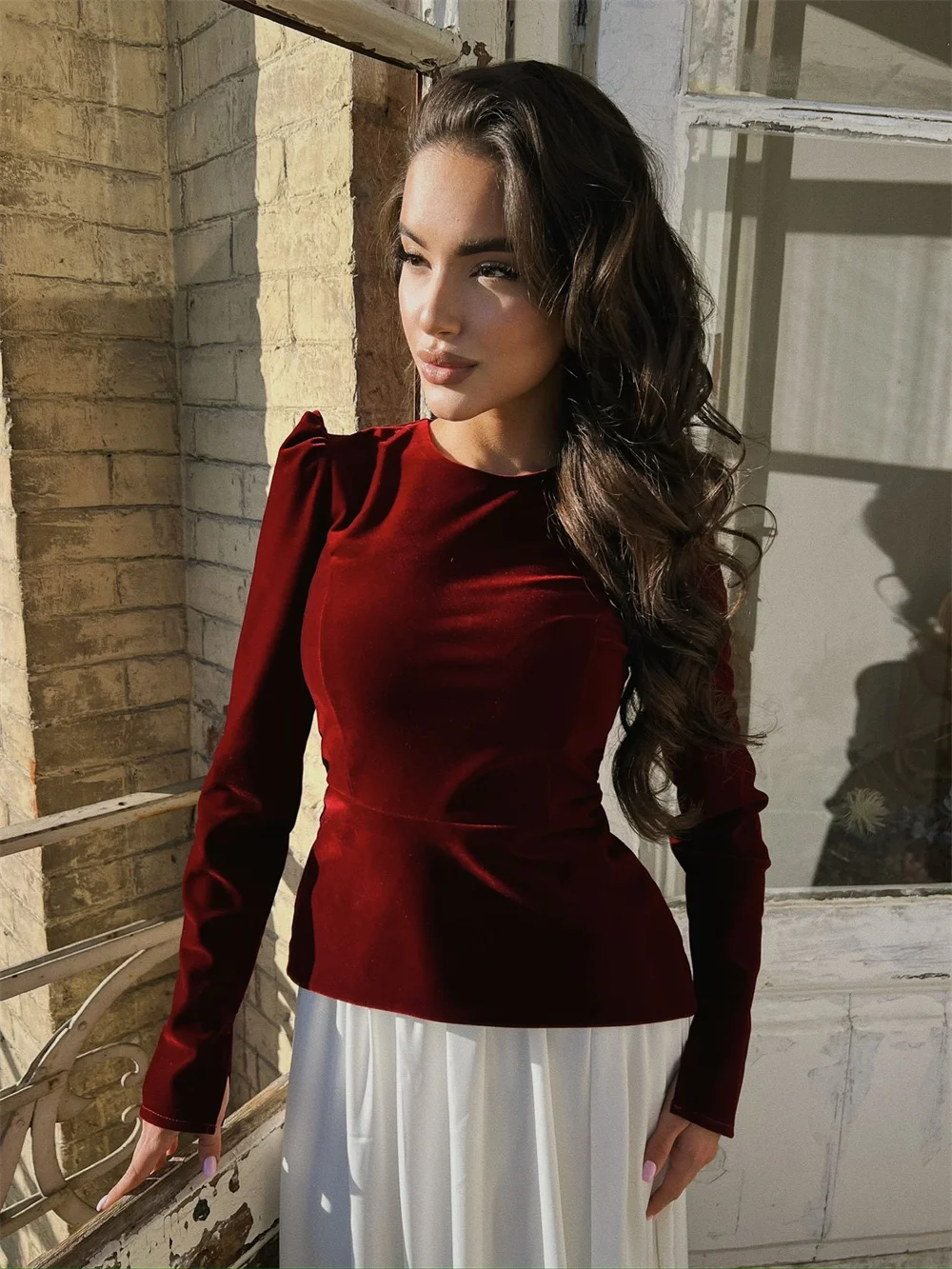 حورية البحر كم طويل مخصص فستان حفلة امرأة س الرقبة مطوي طول الأرض فستان حفلات أنيق فستان سهرة جديد 2025 #2